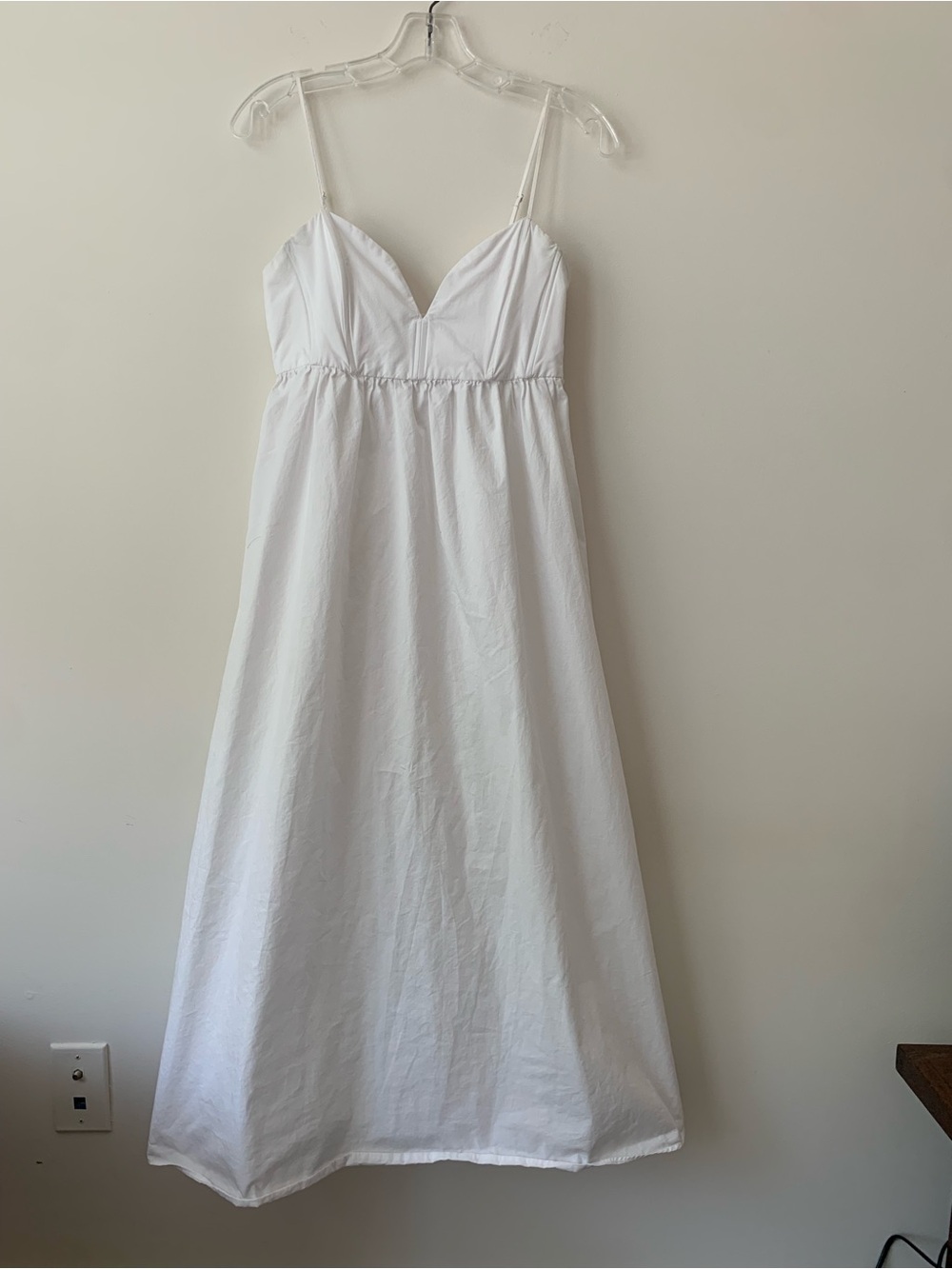 ZARA Medium. Cotton White Smocked Sundress - Feminine and Flattering!